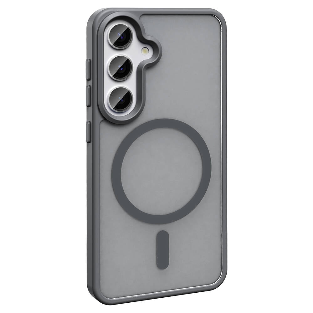 Galaxy S23 FE Kılıf M-safe Şarj Özellikli Mat Arka Yüzey Zore Sio Kapak Derin Mor