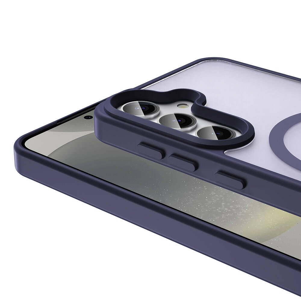 Galaxy S23 FE Kılıf M-safe Şarj Özellikli Mat Arka Yüzey Zore Sio Kapak Derin Mor