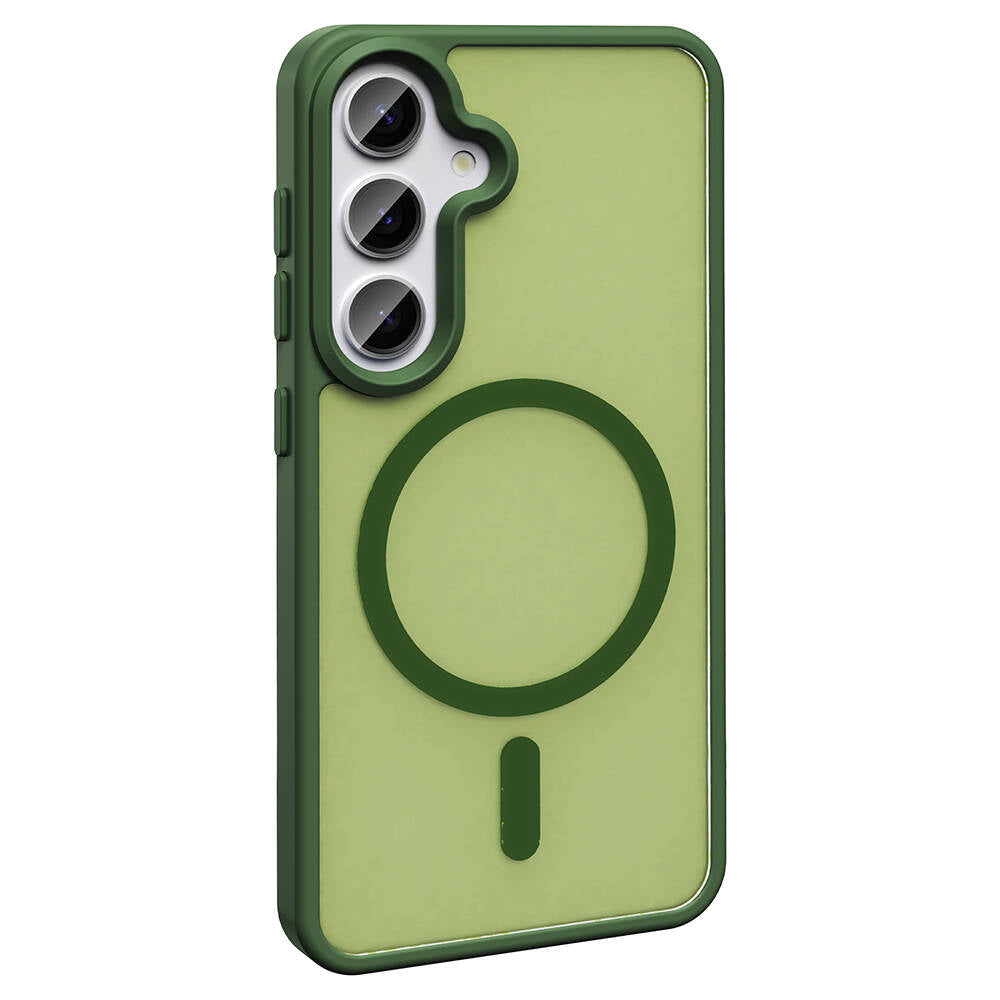 Galaxy S23 FE Kılıf M-safe Şarj Özellikli Mat Arka Yüzey Zore Sio Kapak Lacivert