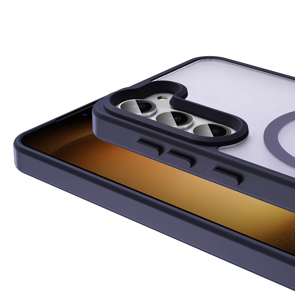 Galaxy S23 FE Kılıf M-safe Şarj Özellikli Mat Arka Yüzey Zore Sio Kapak Koyu Yeşil