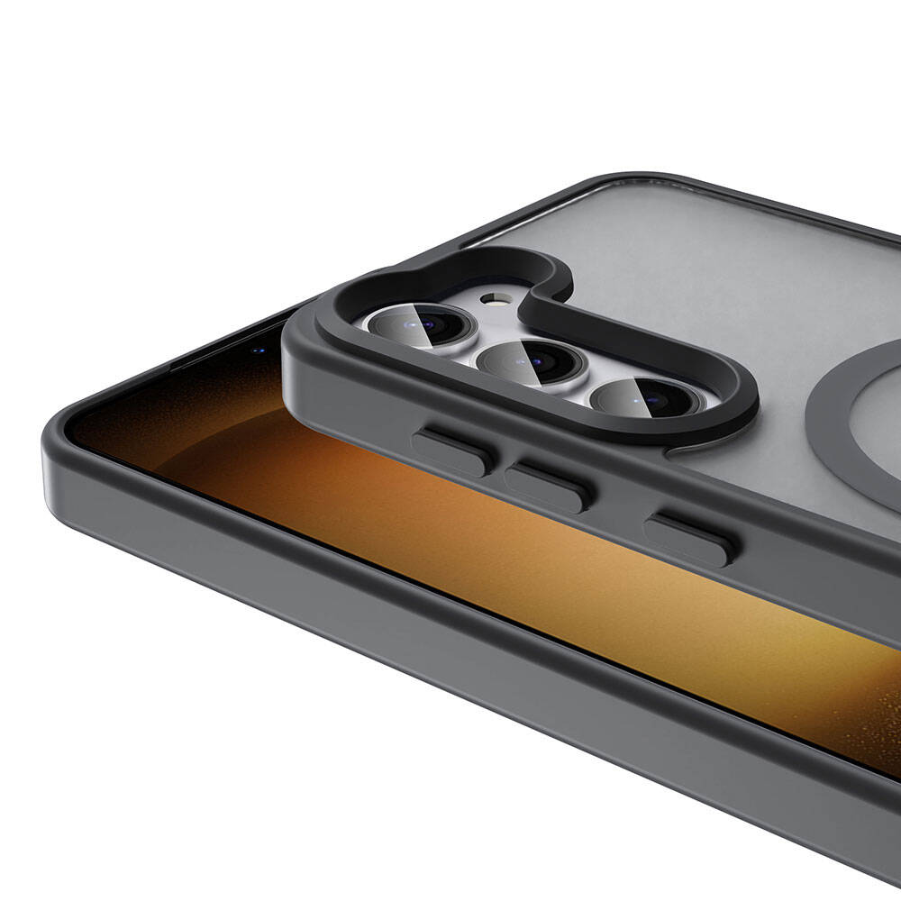 Galaxy S23 Kılıf M-safe Şarj Özellikli Mat Arka Yüzey Zore Sio Kapak Koyu Yeşil