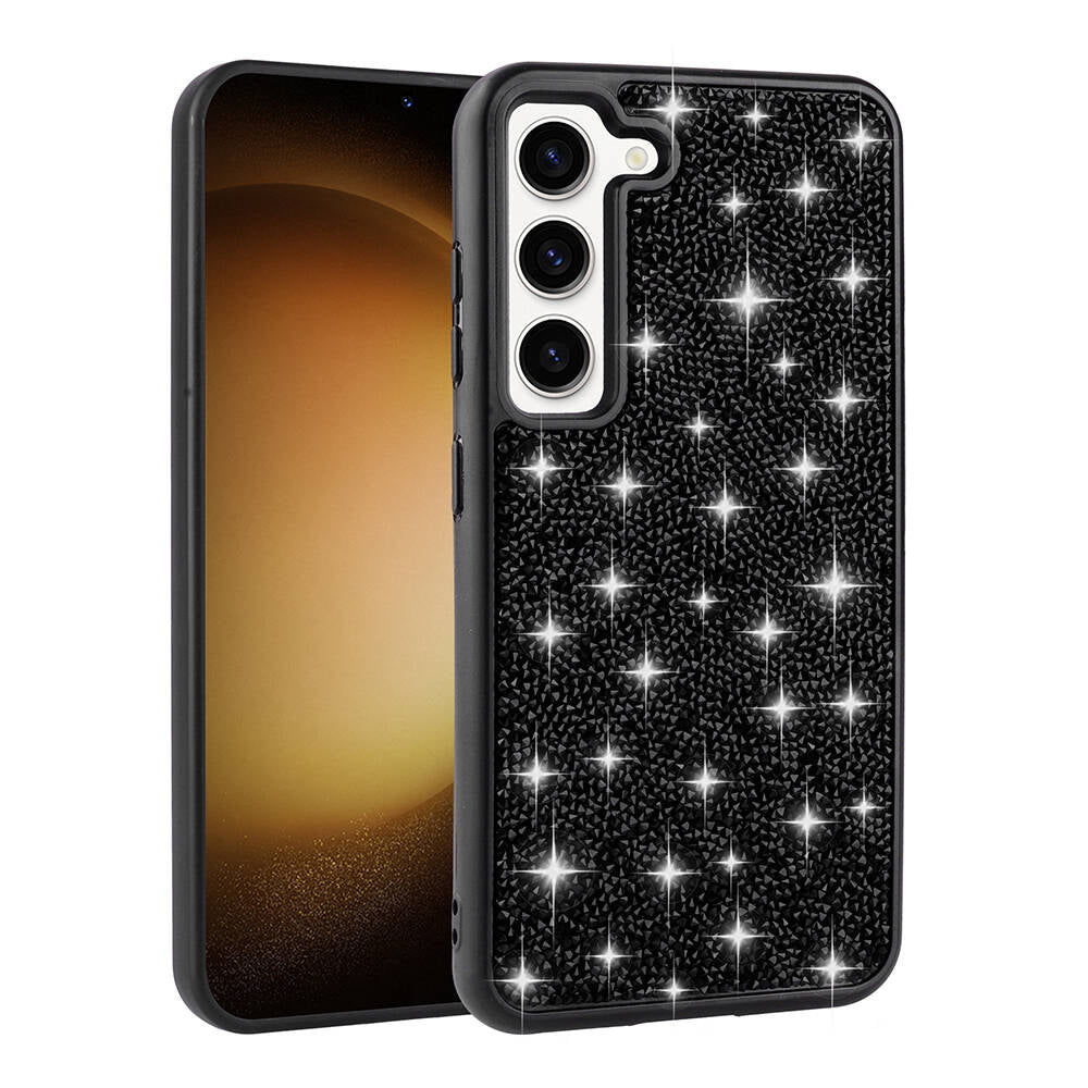 Galaxy S23 Kılıf Parlak Taşlı Tasarım Zore Pırlanta Kapak Pembe