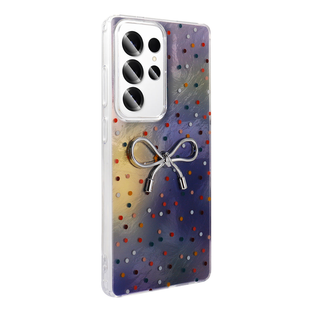 Galaxy S23 Ultra Kılıf Kamera Korumalı Figürlü Zore Ponti Silikon Kapak Açık Pembe