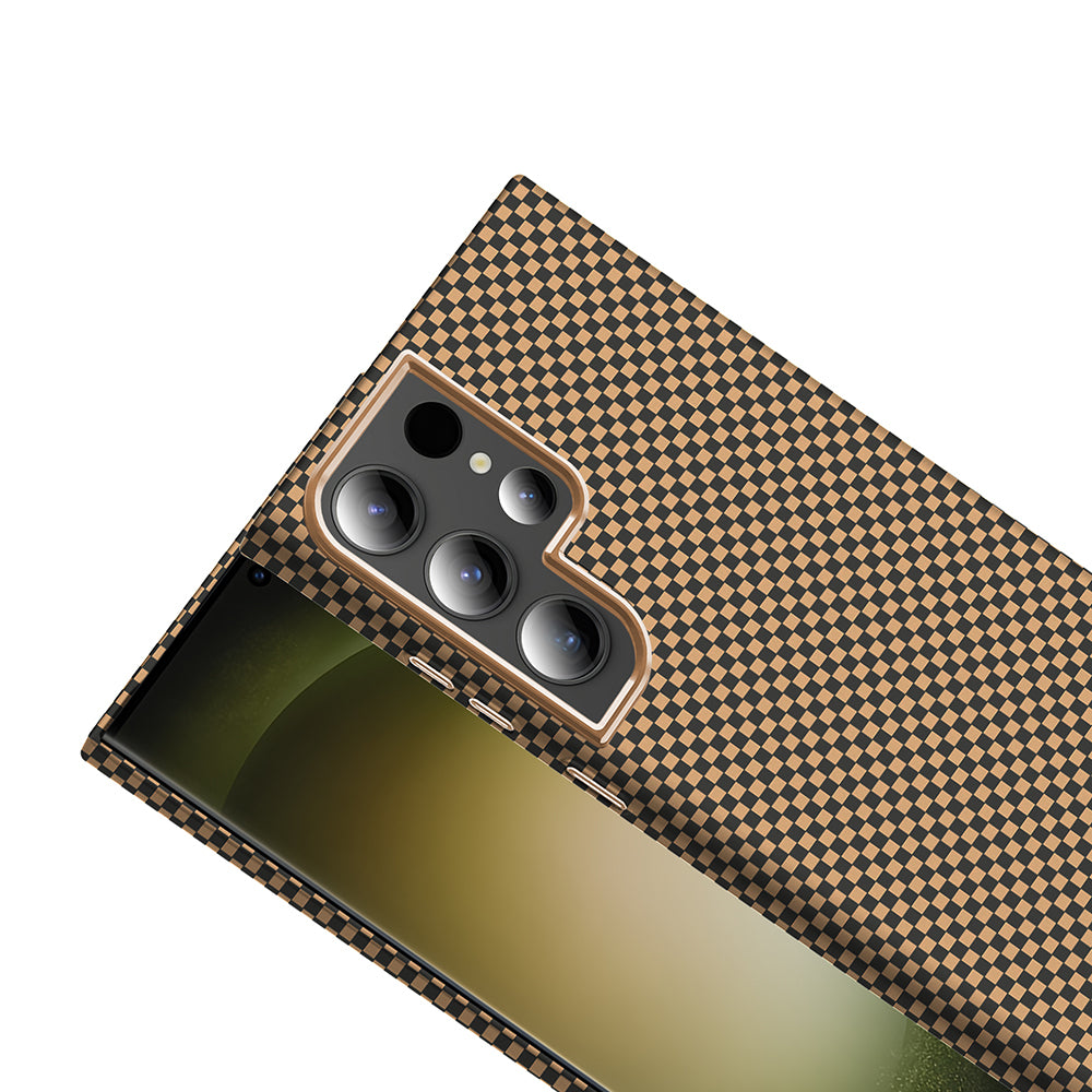 Galaxy S23 Ultra Kılıf M-safe Şarj Özellikli Karbon Fiber Görünümlü Zore Gros Kapak Lacivert