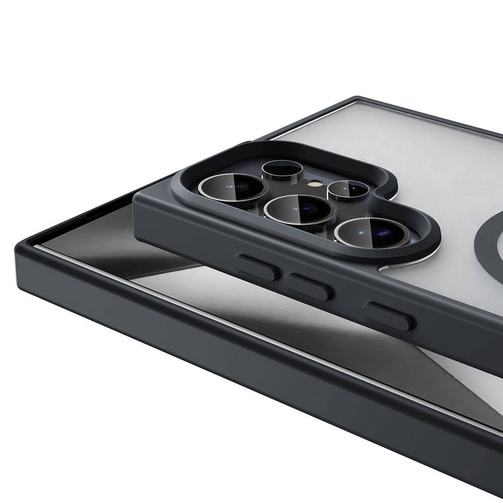 Galaxy S23 Ultra Kılıf M-safe Şarj Özellikli Mat Arka Yüzey Zore Sio Kapak Koyu Yeşil