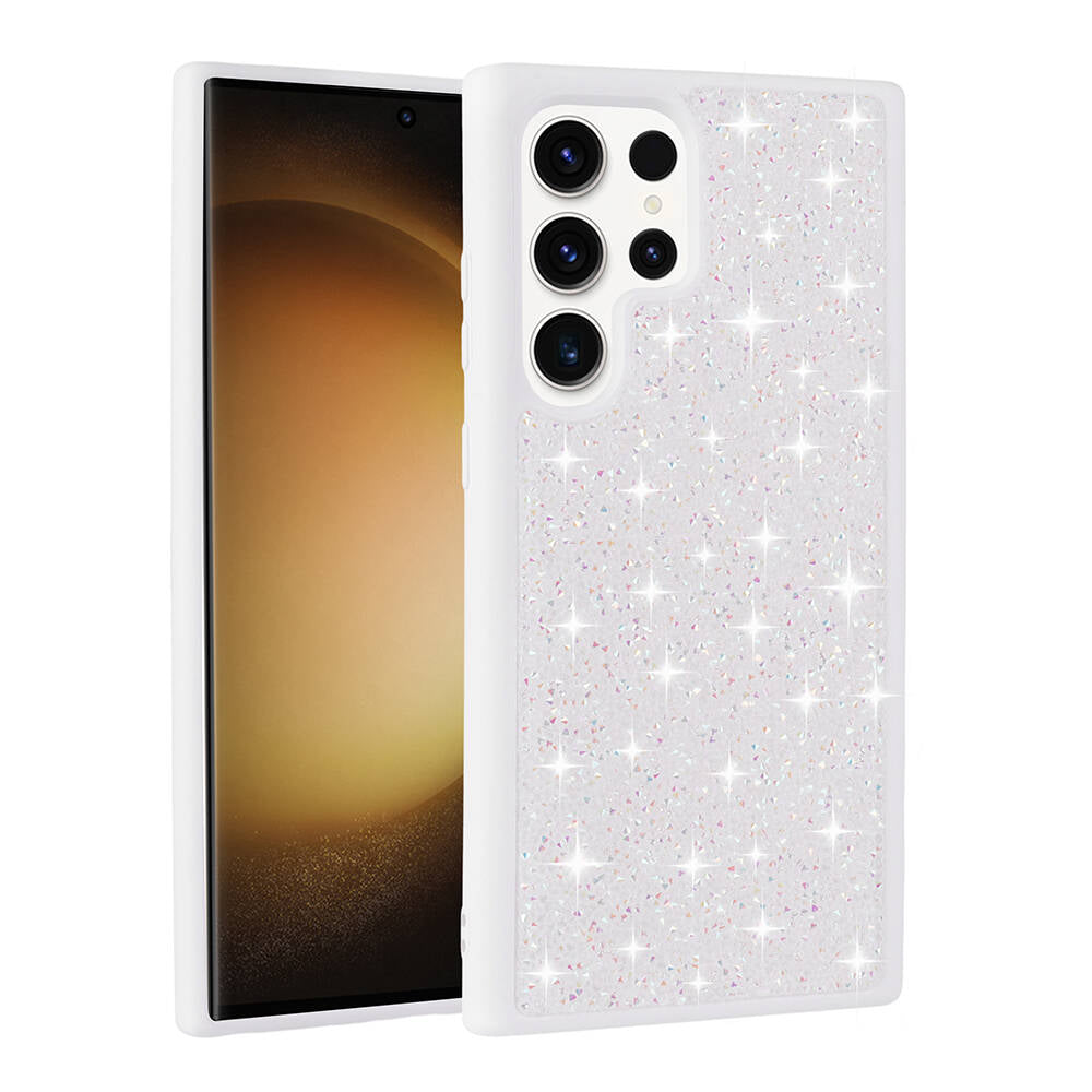 Galaxy S23 Ultra Kılıf Parlak Taşlı Tasarım Zore Pırlanta Kapak Siyah