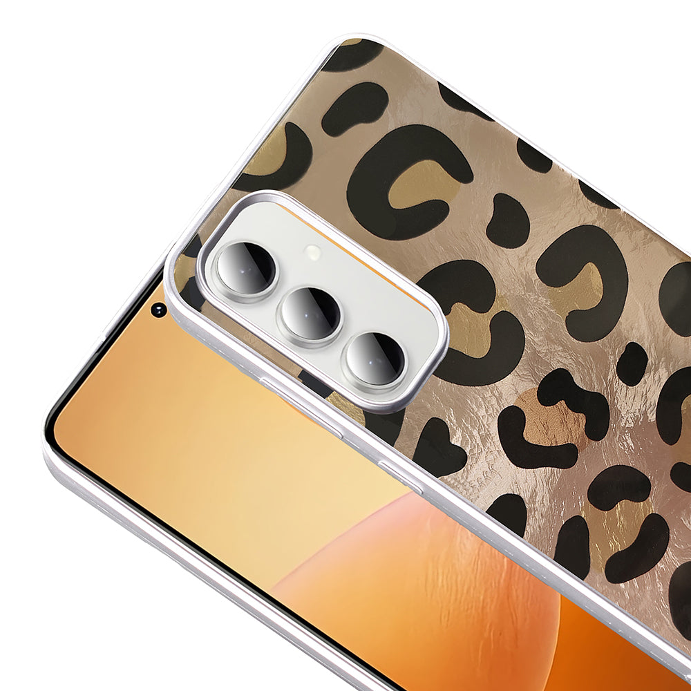 Galaxy S24 FE Kılıf Desenli Zore Mep Kapak Gri Leopar
