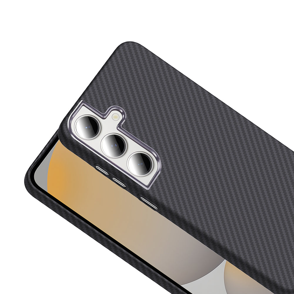 Galaxy S24 FE Kılıf M-safe Şarj Özellikli Karbon Fiber Görünümlü Zore Gros Kapak Lacivert