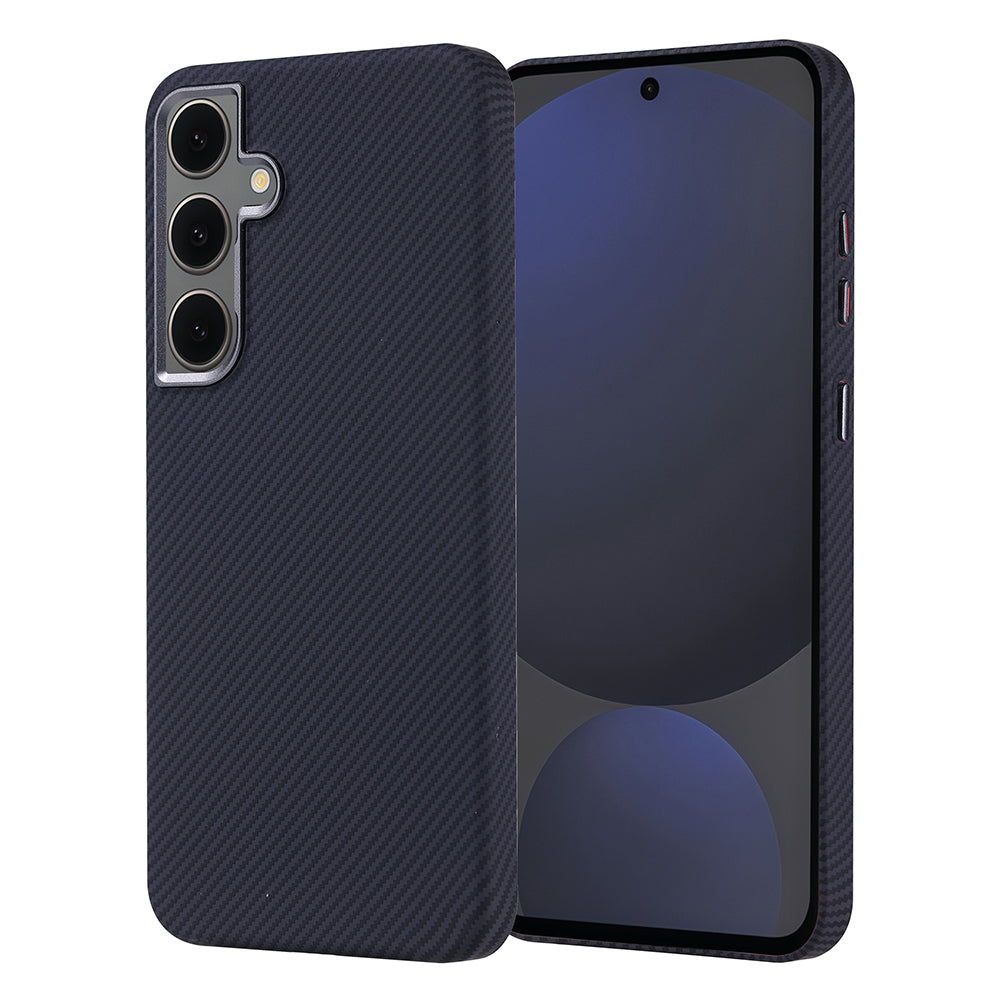 Galaxy S24 FE Kılıf M-safe Şarj Özellikli Karbon Fiber Görünümlü Zore Nekst Kapak Yeşil