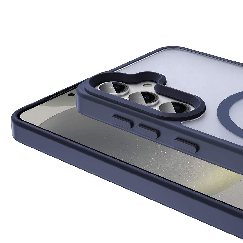 Galaxy S24 FE Kılıf M-safe Şarj Özellikli Mat Arka Yüzey Zore Sio Kapak Derin Mor