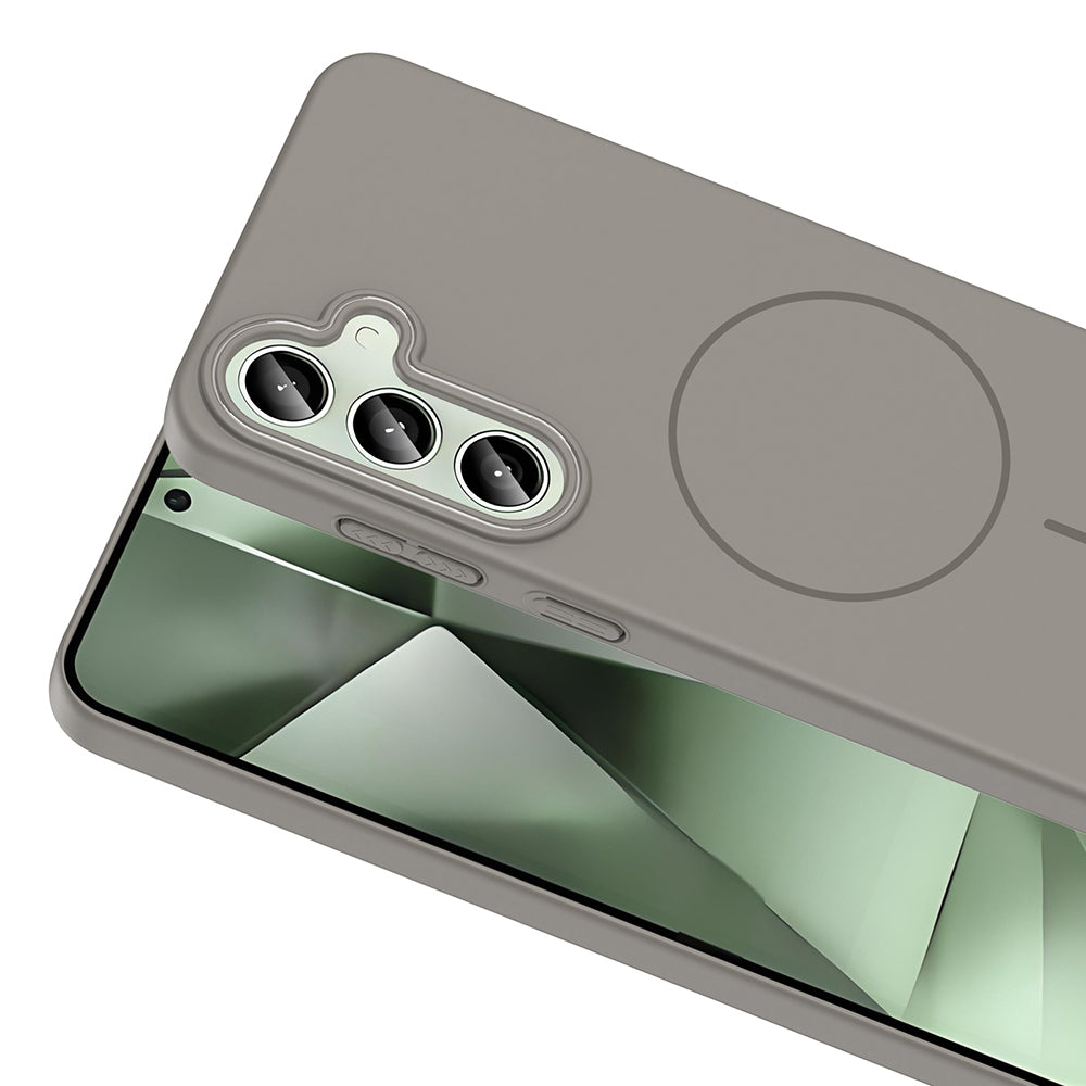 Galaxy S24 FE Kılıf M-safe Şarj Özellikli Zore Ruby Sert Kapak Mürdüm