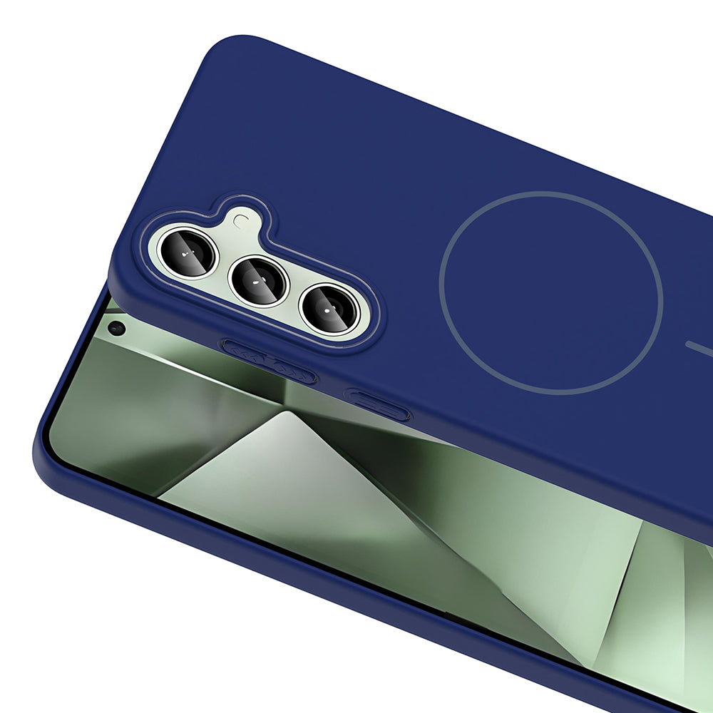 Galaxy S24 FE Kılıf M-safe Şarj Özellikli Zore Ruby Sert Kapak Mürdüm