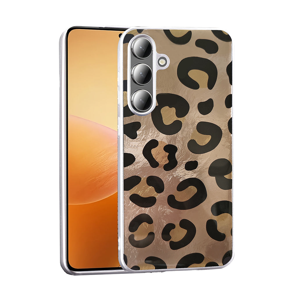Galaxy S24 Kılıf Desenli Zore Mep Kapak Gold Leopar