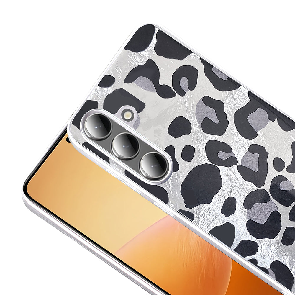 Galaxy S24 Kılıf Desenli Zore Mep Kapak Gri Leopar