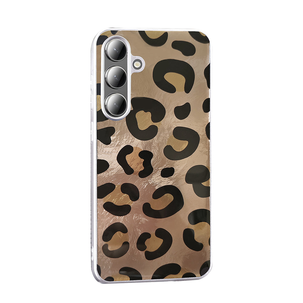 Galaxy S24 Kılıf Desenli Zore Mep Kapak Gold Leopar