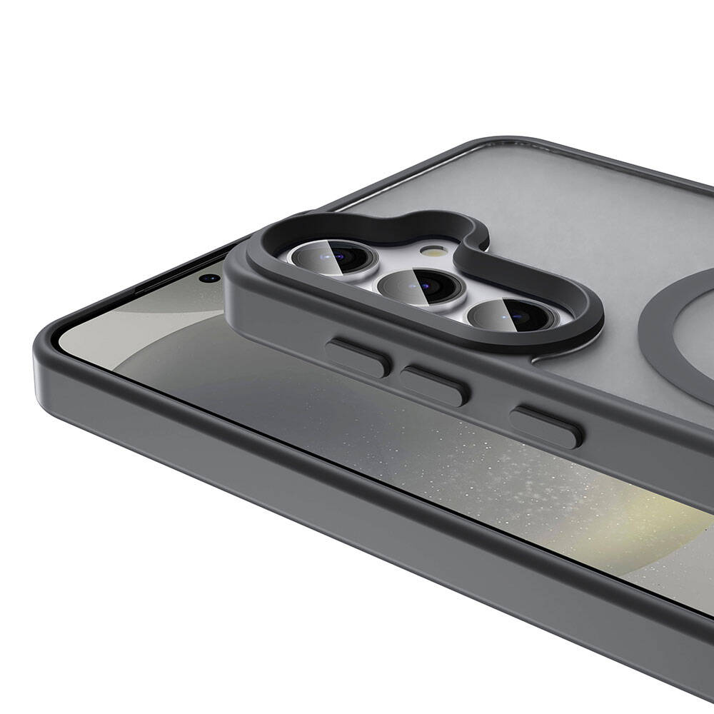 Galaxy S24 Kılıf M-safe Şarj Özellikli Mat Arka Yüzey Zore Sio Kapak Koyu Mor