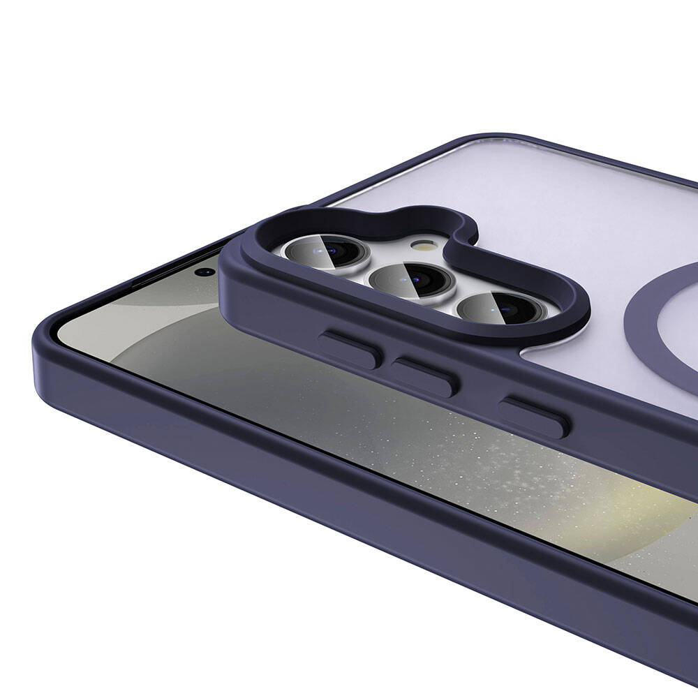 Galaxy S24 Kılıf M-safe Şarj Özellikli Mat Arka Yüzey Zore Sio Kapak Gri