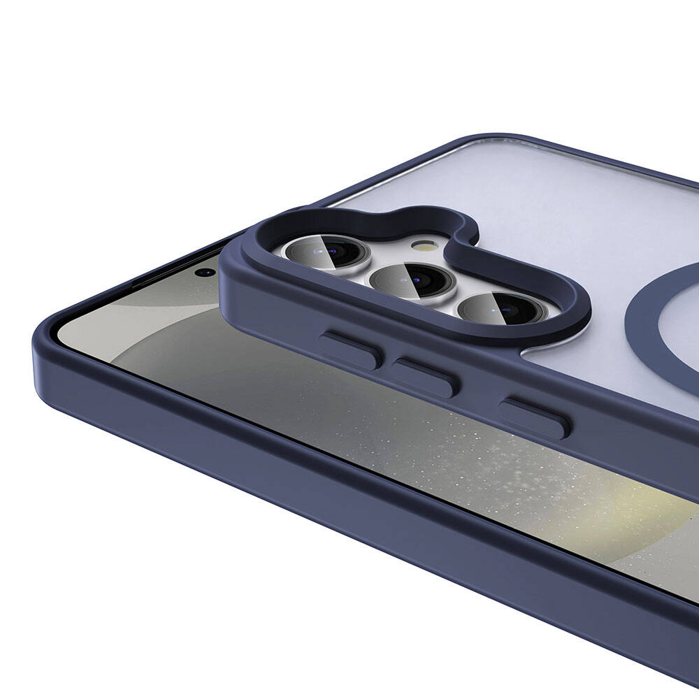 Galaxy S24 Kılıf M-safe Şarj Özellikli Mat Arka Yüzey Zore Sio Kapak Koyu Mor