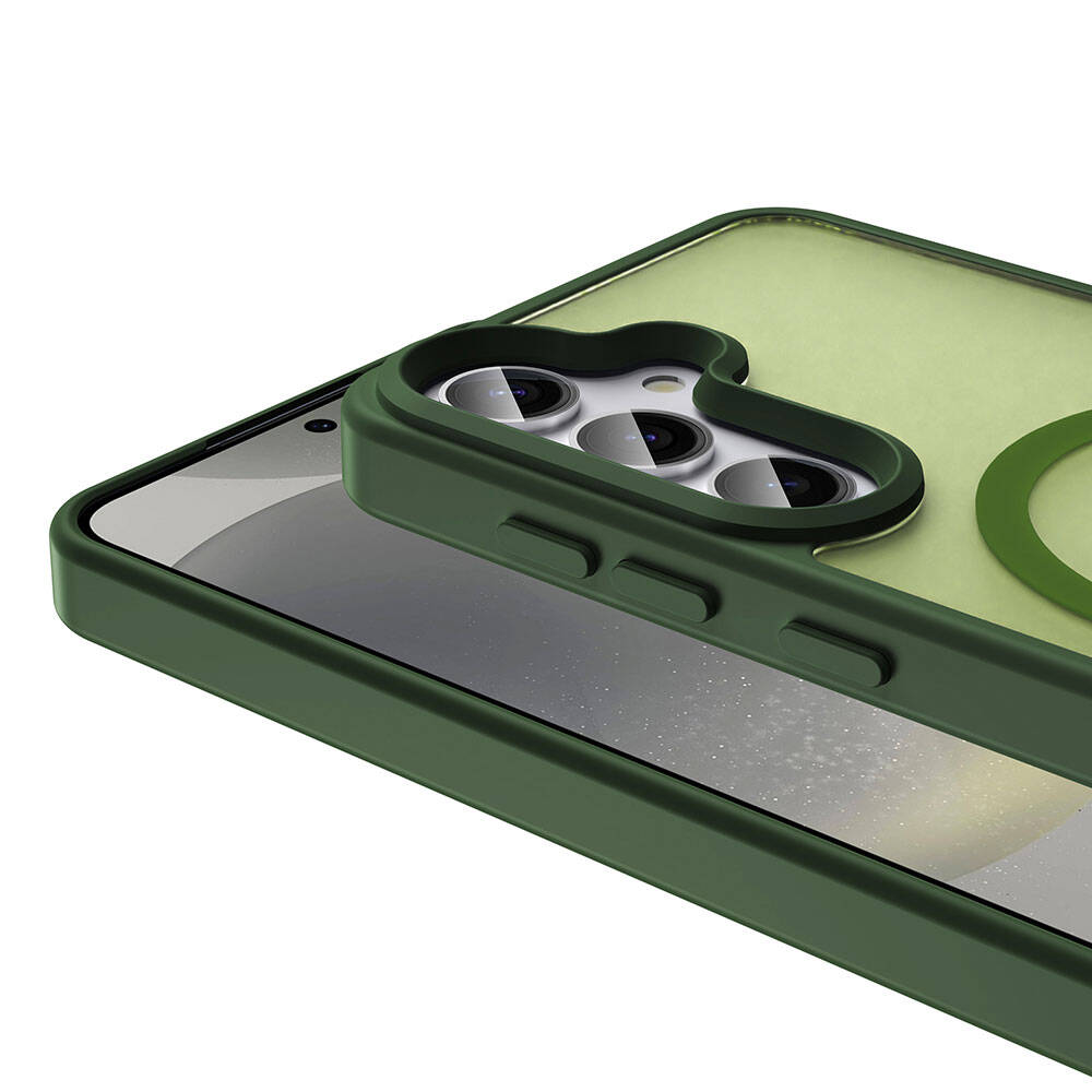 Galaxy S24 Kılıf M-safe Şarj Özellikli Mat Arka Yüzey Zore Sio Kapak Siyah