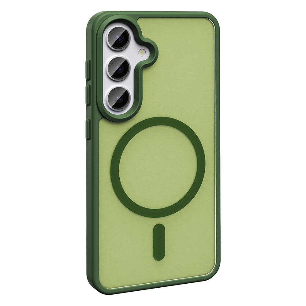 Galaxy S24 Kılıf M-safe Şarj Özellikli Mat Arka Yüzey Zore Sio Kapak Lacivert