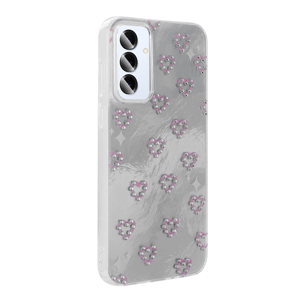 Galaxy S24 Plus Kılıf Kamera Korumalı Figürlü Zore Ponti Silikon Kapak Açık Pembe