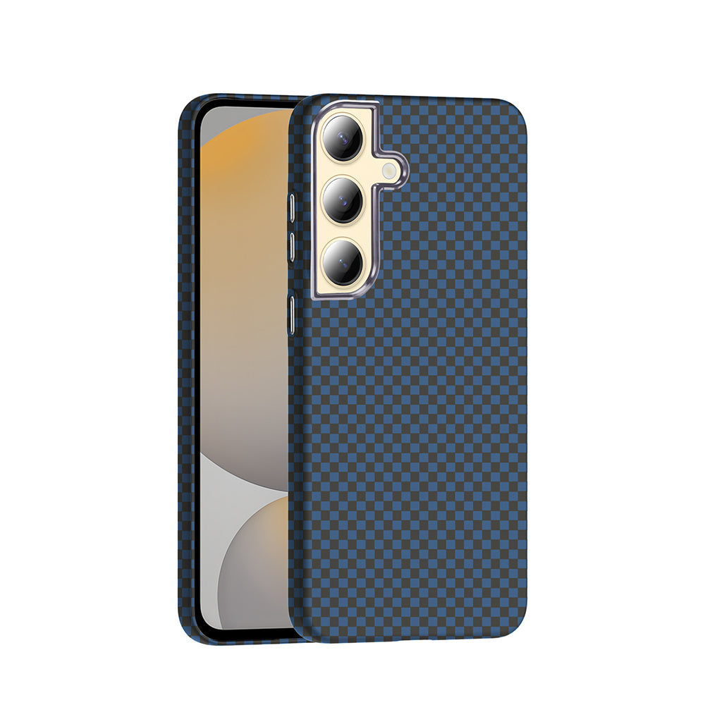 Galaxy S24 Plus Kılıf M-safe Şarj Özellikli Karbon Fiber Görünümlü Zore Gros Kapak Gold-Siyah