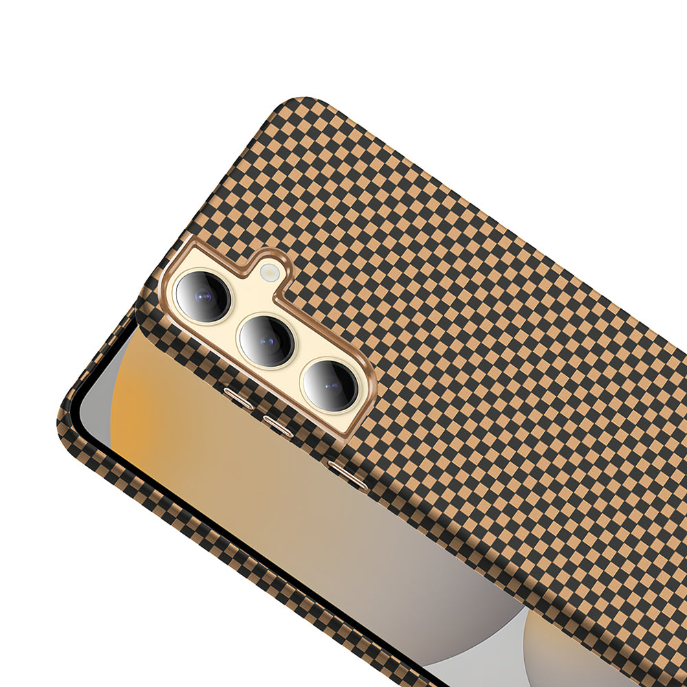 Galaxy S24 Plus Kılıf M-safe Şarj Özellikli Karbon Fiber Görünümlü Zore Gros Kapak Gri-Siyah