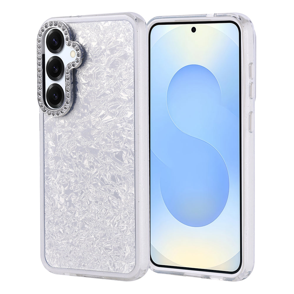 Galaxy S24 Plus Kılıf Taşlı Tasarımlı Zore Kapi Kapak Gümüş