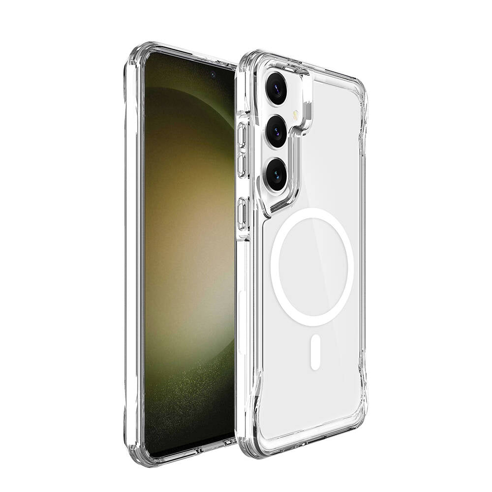 Galaxy S24 Plus Kılıf Zore M-safe Şarj Özellikli T-Max M-safe Kapak Renksiz