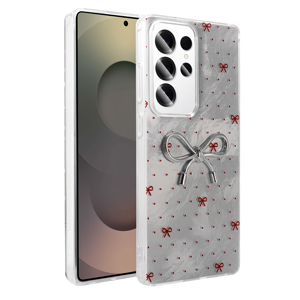 Galaxy S24 Ultra Kılıf Kamera Korumalı Figürlü Zore Ponti Silikon Kapak Açık Pembe