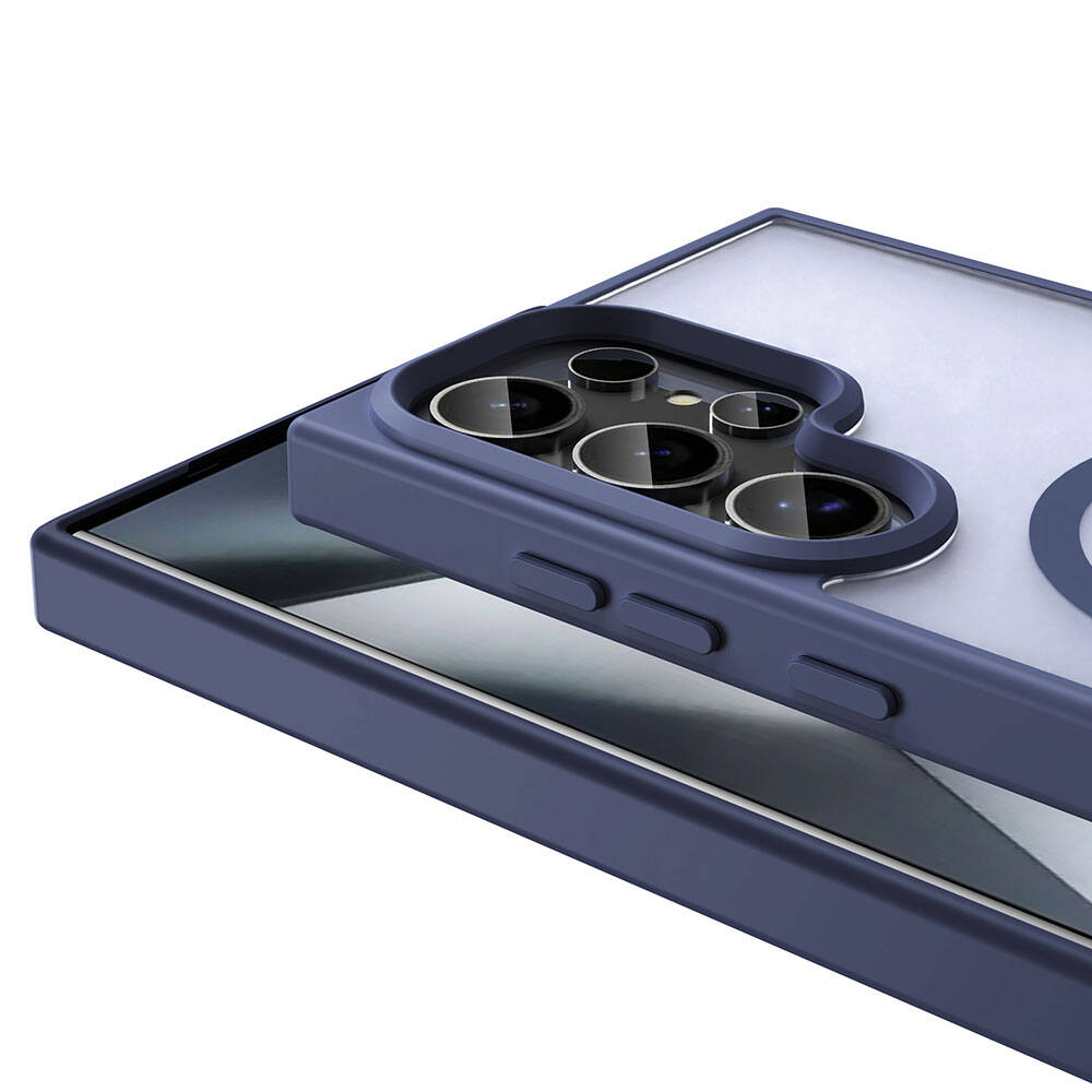 Galaxy S24 Ultra Kılıf M-safe Şarj Özellikli Mat Arka Yüzey Zore Sio Kapak Siyah