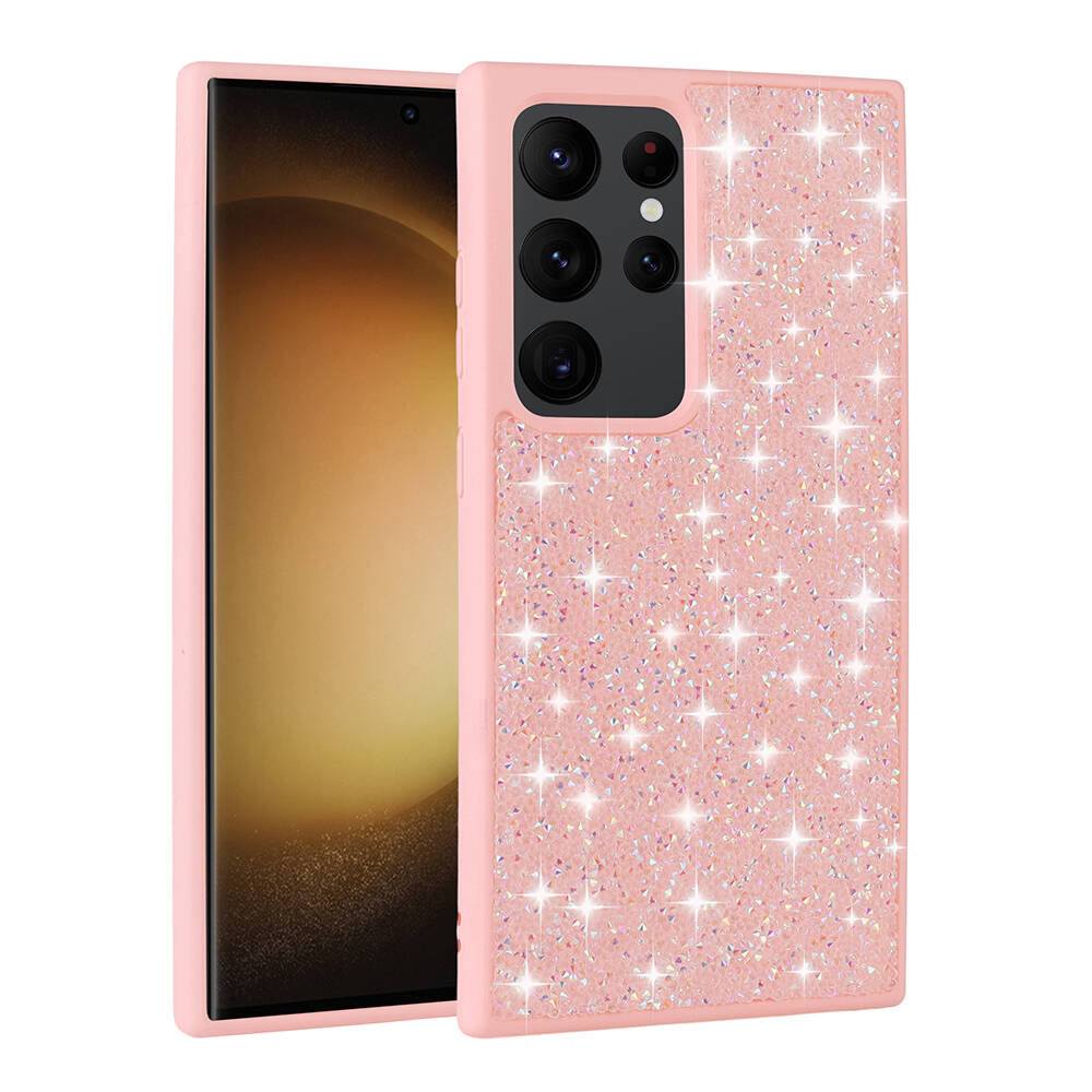 Galaxy S24 Ultra Kılıf Parlak Taşlı Tasarım Zore Pırlanta Kapak Beyaz