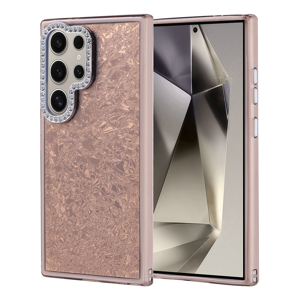 Galaxy S24 Ultra Kılıf Taşlı Tasarımlı Zore Kapi Kapak Gold