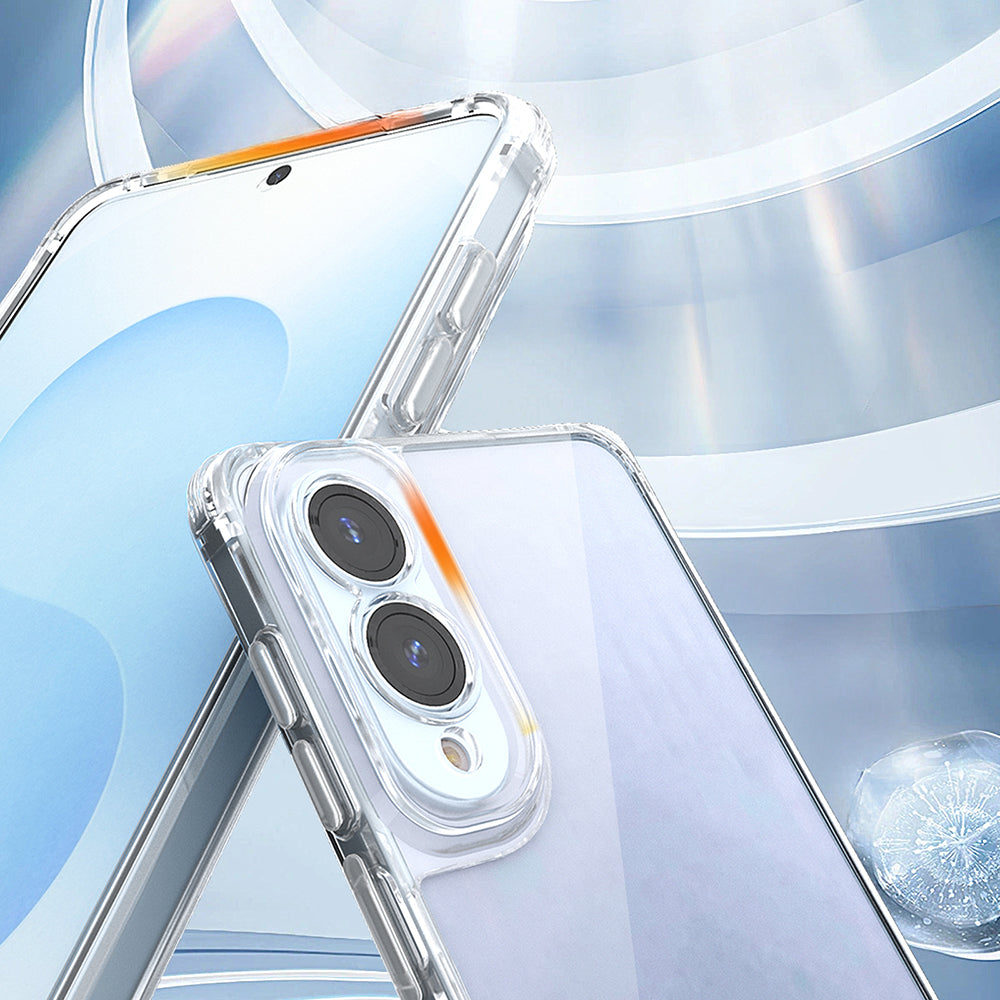 Galaxy S25 Edge Kılıf Airbagli Takılabilir Askı Aparatlı Zore Snap Silikon Kapak Şeffaf