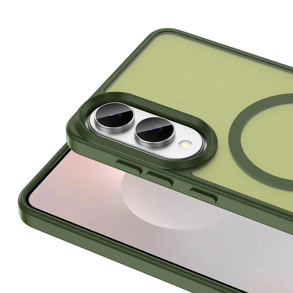 Galaxy S25 Edge Kılıf M-safe Şarj Özellikli Mat Arka Yüzey Zore Sio Kapak Lacivert