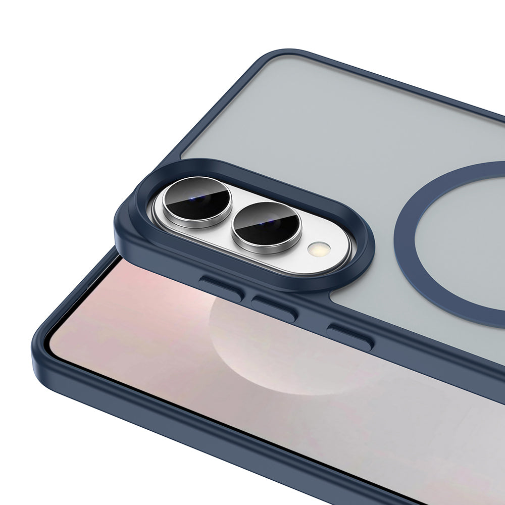 Galaxy S25 Edge Kılıf M-safe Şarj Özellikli Mat Arka Yüzey Zore Sio Kapak Koyu Yeşil