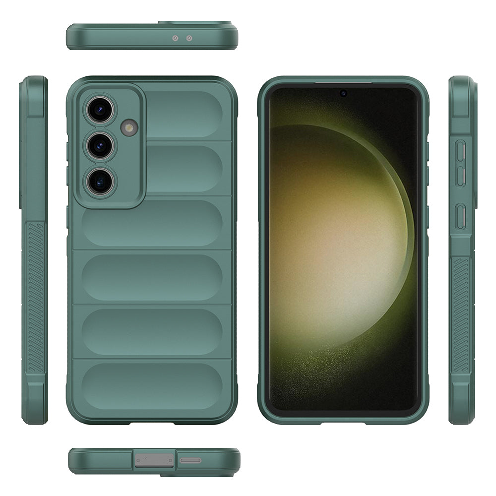 Galaxy S25 FE Kılıf Esnek TPU Oyuklu Arka Yüzey Tasarımlı Zore Etnik Silikon Kapak Siyah