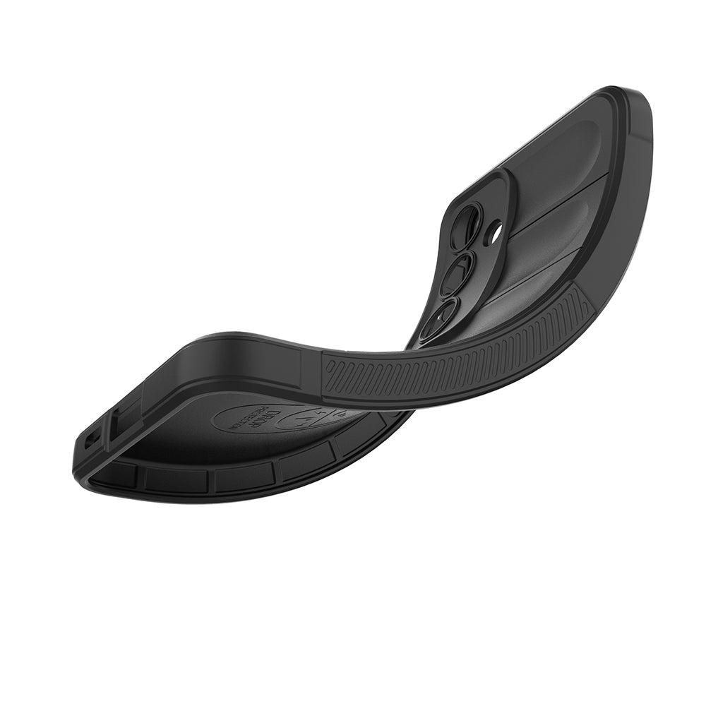 Galaxy S25 FE Kılıf Esnek TPU Oyuklu Arka Yüzey Tasarımlı Zore Etnik Silikon Kapak Lacivert