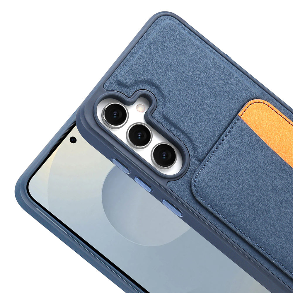 Galaxy S25 FE Kılıf Kartlıklı Zore X-Kart Silikon Kapak Lacivert