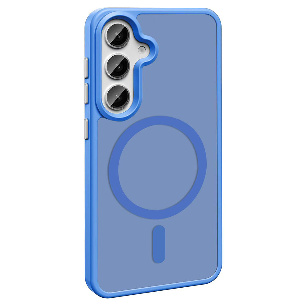 Galaxy S25 Kılıf M-safe Şarj Özellikli Mat Arka Yüzey Zore Sio Kapak Gri