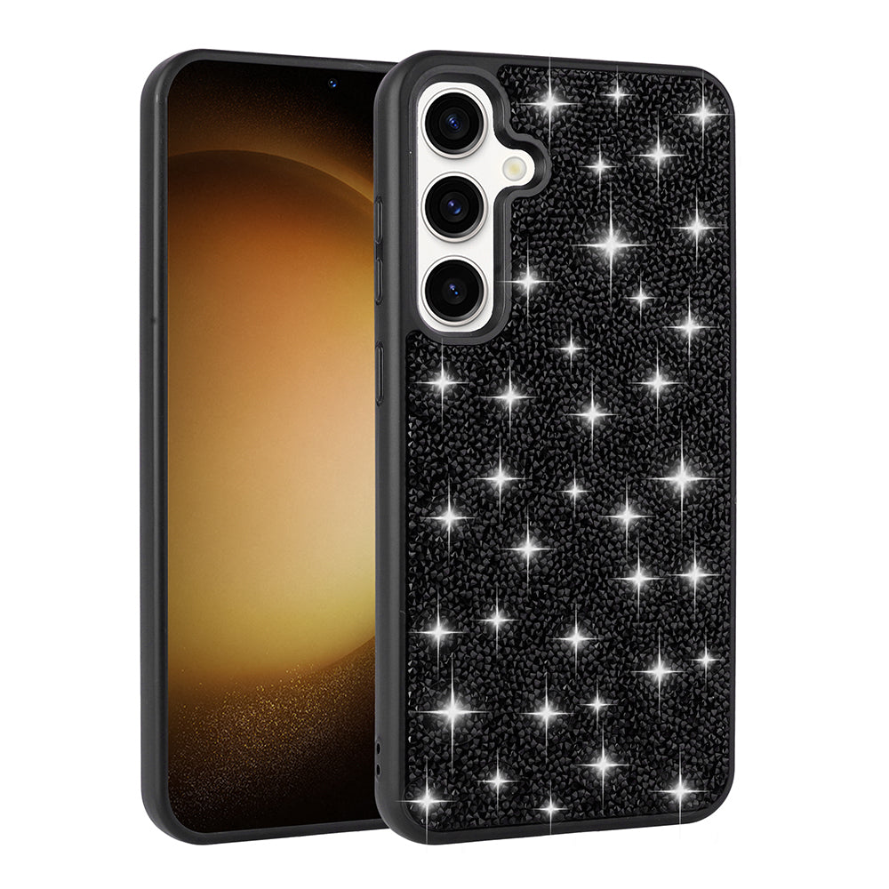 Galaxy S25 Kılıf Parlak Taşlı Tasarım Zore Pırlanta Kapak Pembe