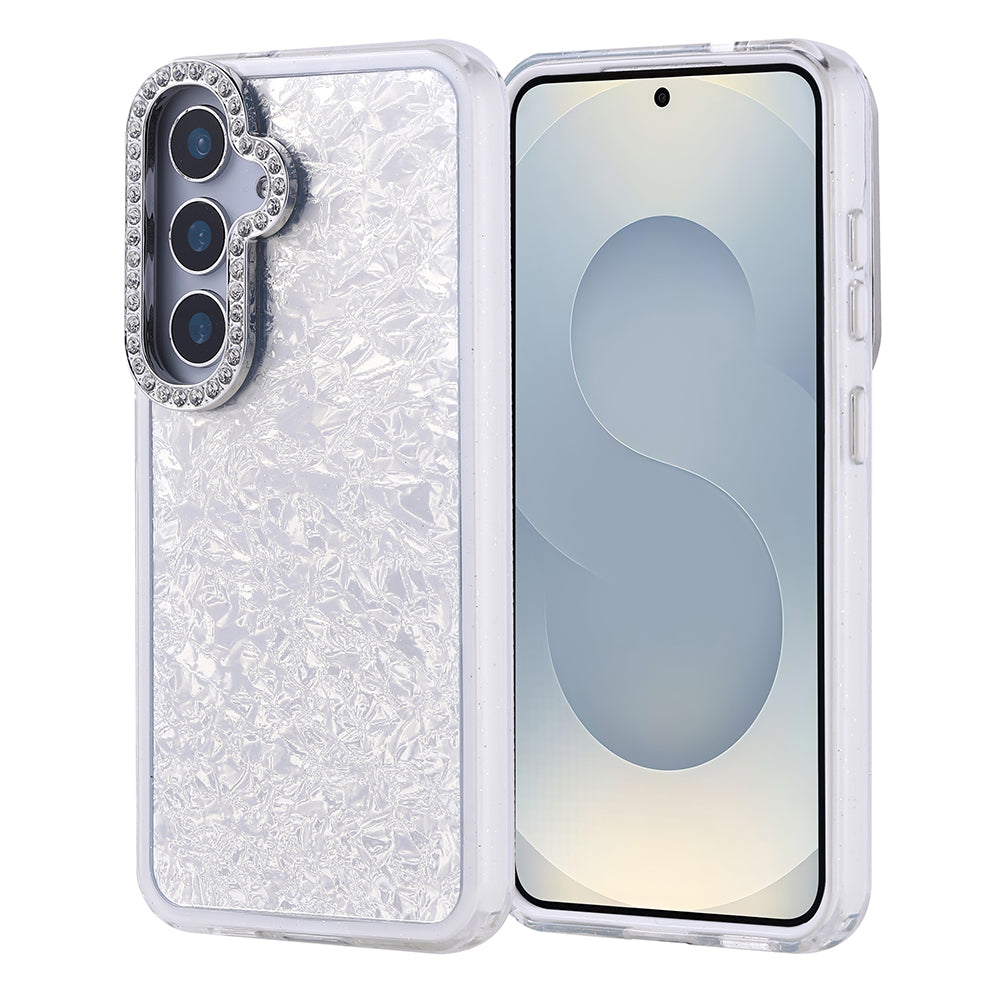 Galaxy S25 Kılıf Taşlı Tasarımlı Zore Kapi Kapak Gümüş