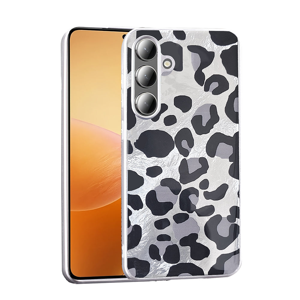 Galaxy S25 Plus Kılıf Desenli Zore Mep Kapak Gri Leopar