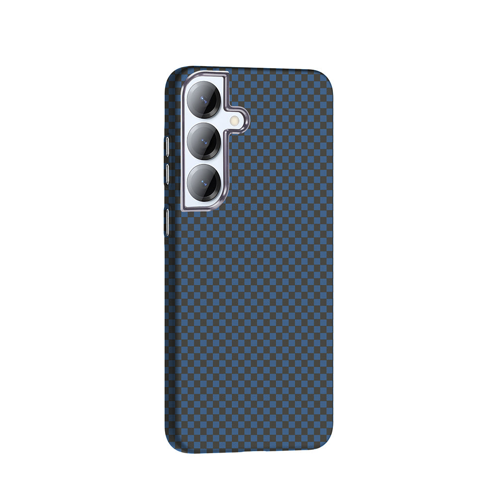 Galaxy S25 Plus Kılıf M-safe Şarj Özellikli Karbon Fiber Görünümlü Zore Gros Kapak Desert Titanyum