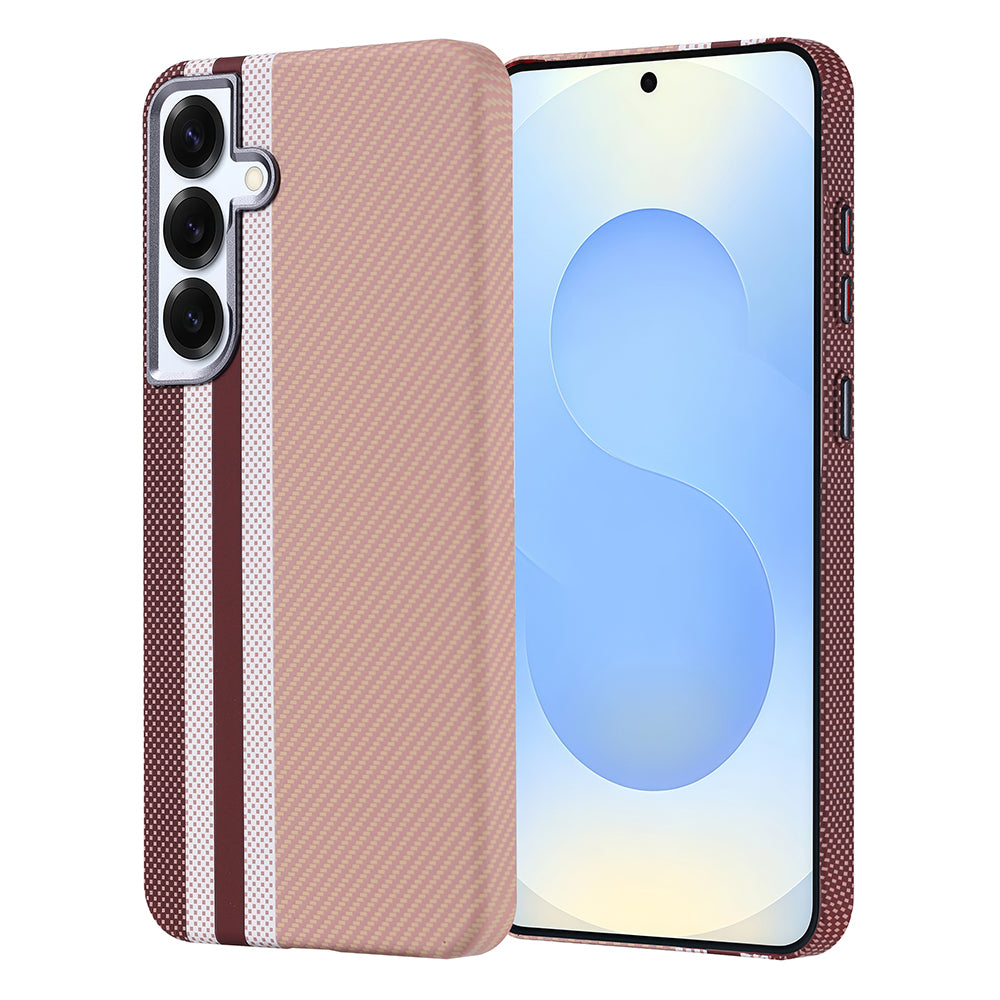 Galaxy S25 Plus Kılıf M-safe Şarj Özellikli Karbon Fiber Görünümlü Zore Nekst Kapak Gold