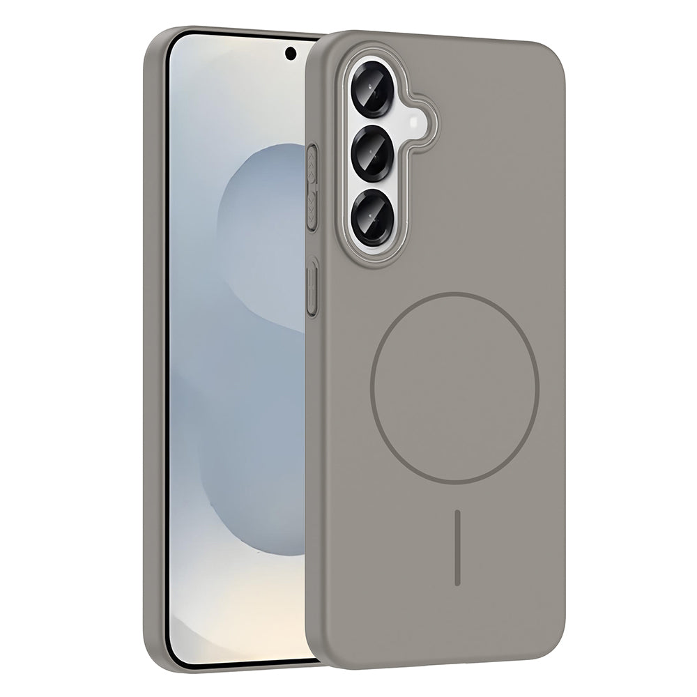 Galaxy S25 Plus Kılıf M-safe Şarj Özellikli Zore Ruby Sert Kapak Lacivert