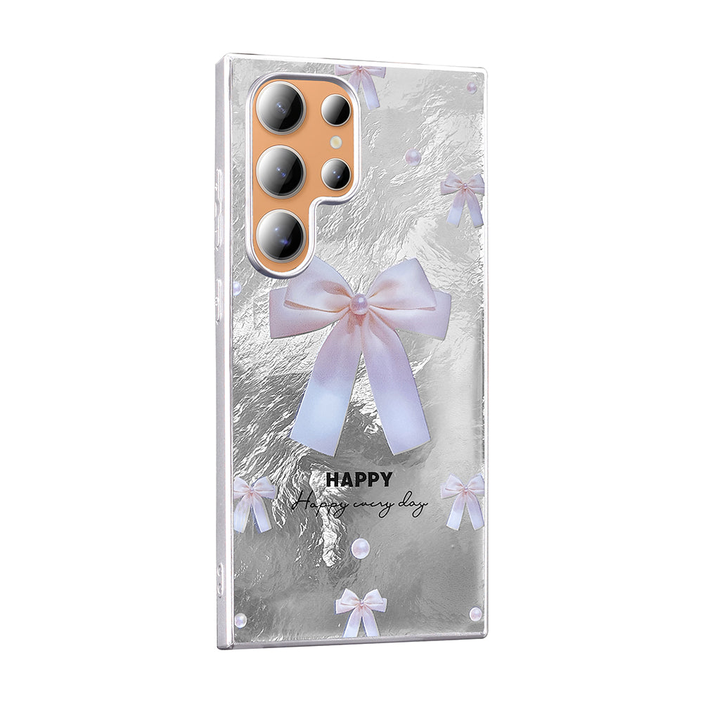 Galaxy S25 Ultra Kılıf Desenli Zore Mep Kapak İncili Fiyonk