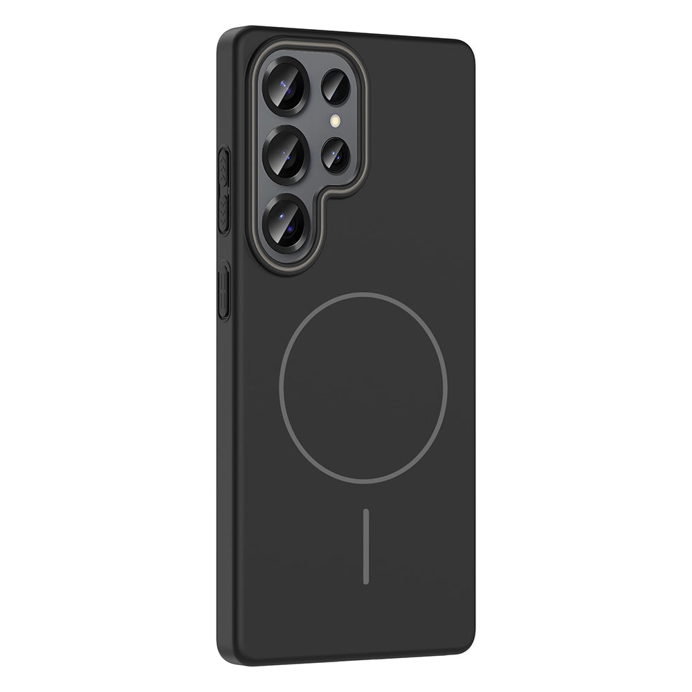 Galaxy S25 Ultra Kılıf M-safe Şarj Özellikli Zore Ruby Sert Kapak Desert Titanyum