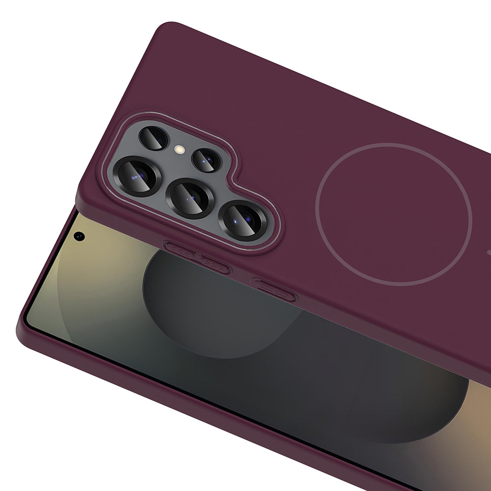 Galaxy S25 Ultra Kılıf M-safe Şarj Özellikli Zore Ruby Sert Kapak Siyah