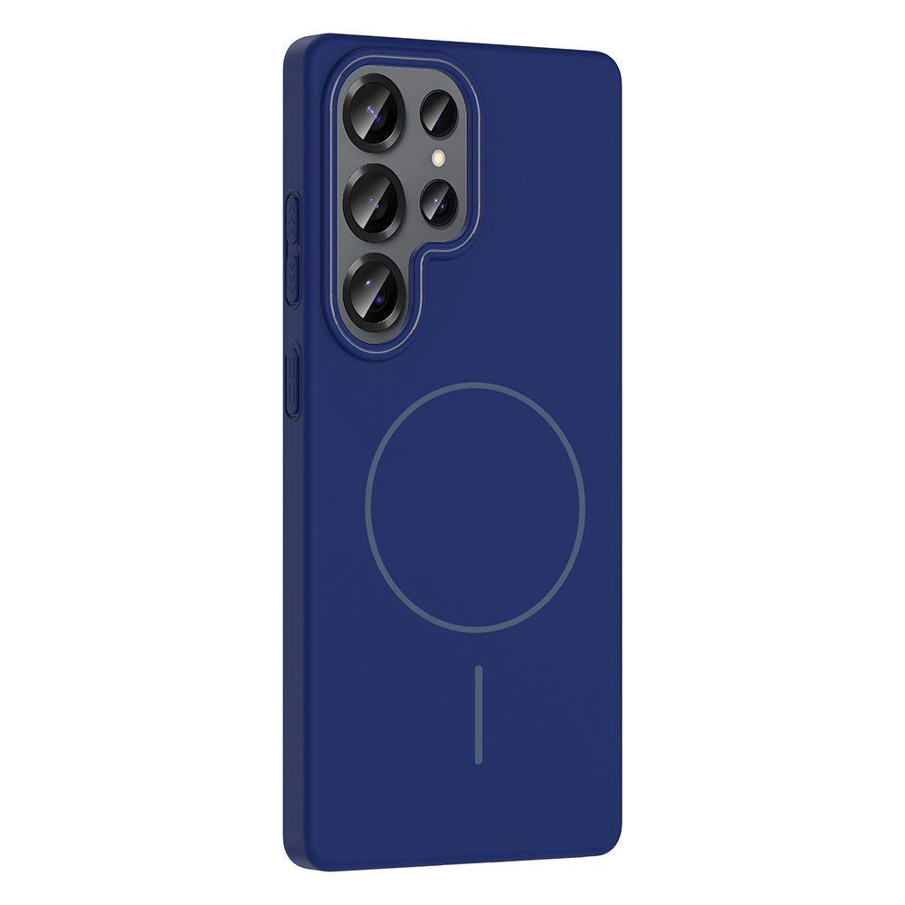 Galaxy S25 Ultra Kılıf M-safe Şarj Özellikli Zore Ruby Sert Kapak Desert Titanyum